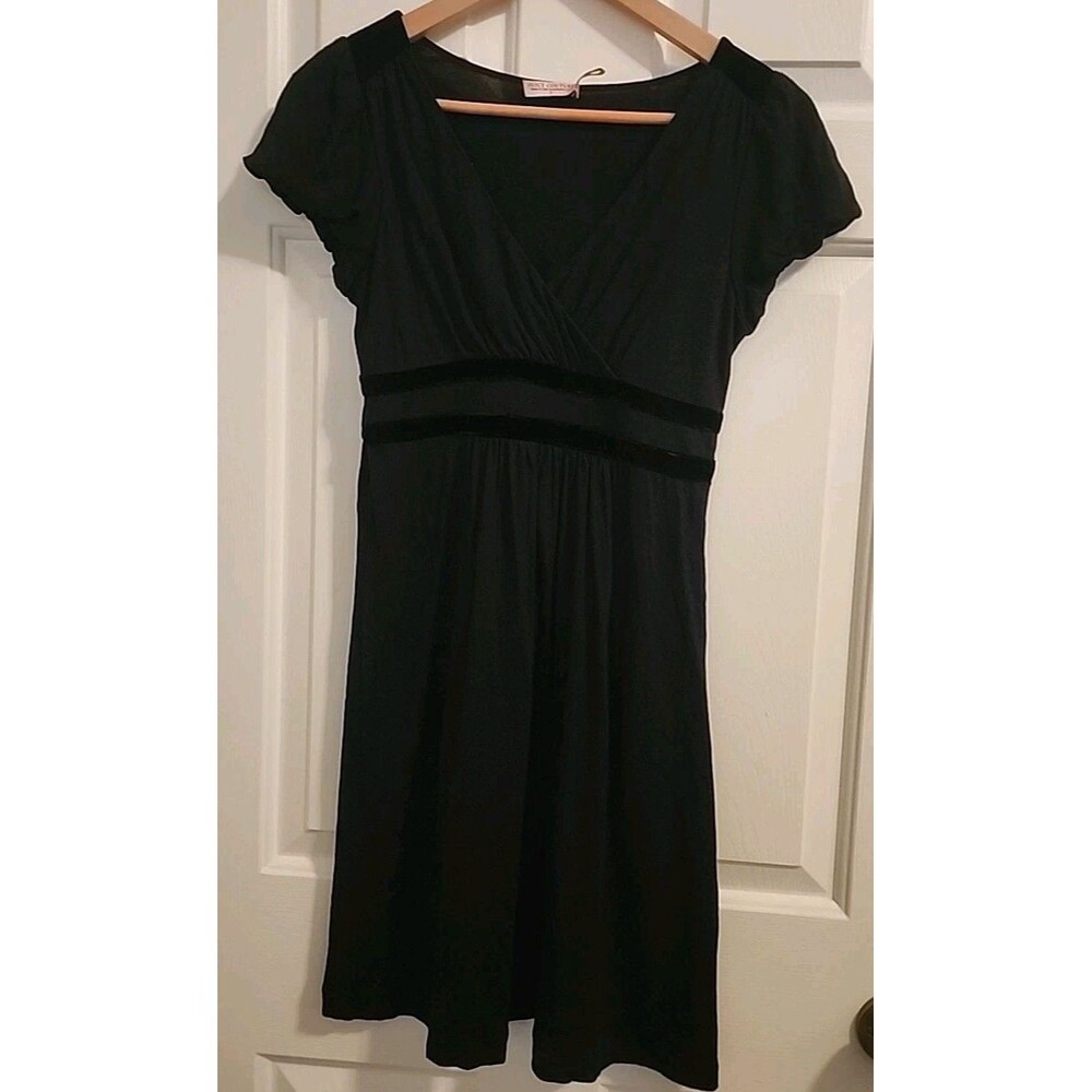 Juicy Couture Black Mini Dress Size P Wimsigoth Y2k Velvet Waist Boho